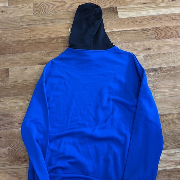 Reebok Training Essentials Linear Logo Hoodie, Size Large. Blue with Black hood - Picture 2 of 3